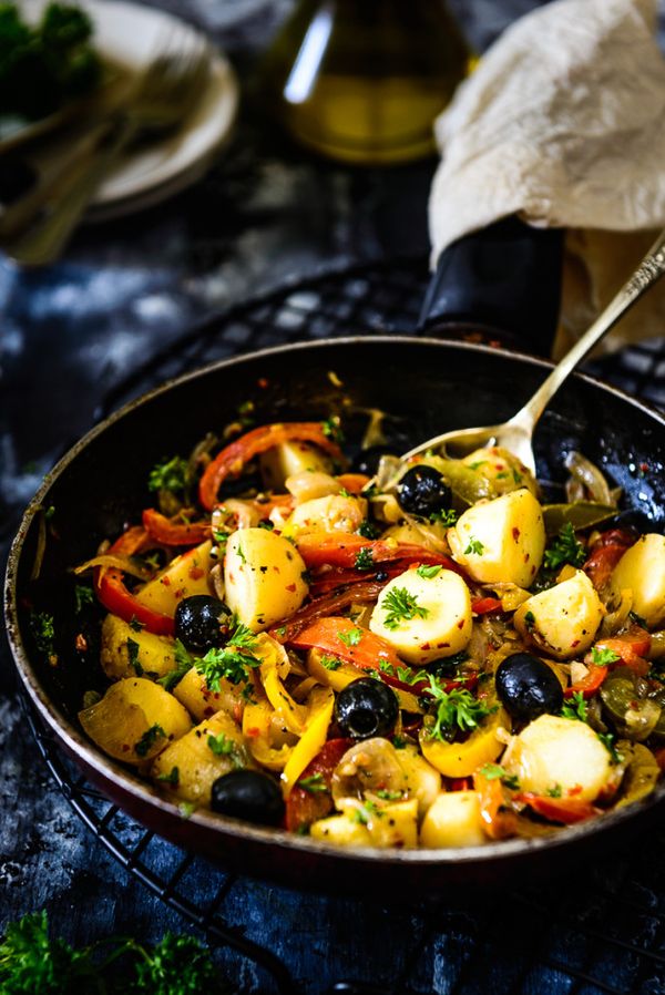 Mediterranean Warm Potato Salad