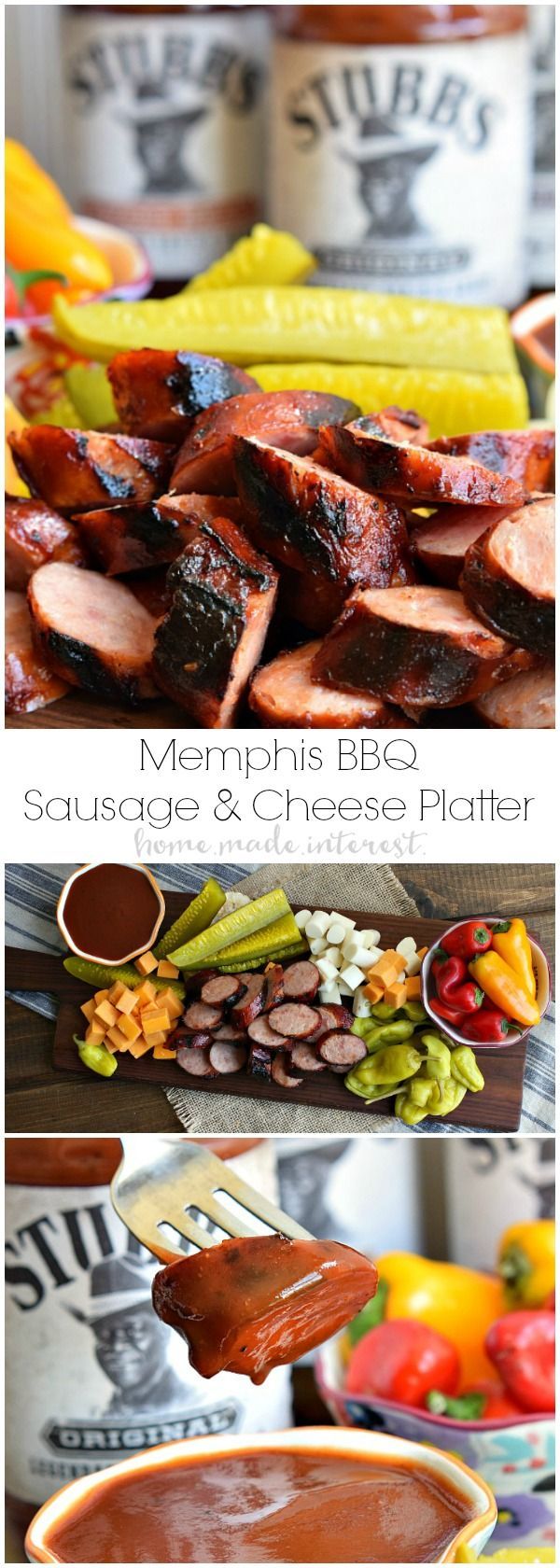 Memphis BBQ Sausage and Cheese Platter