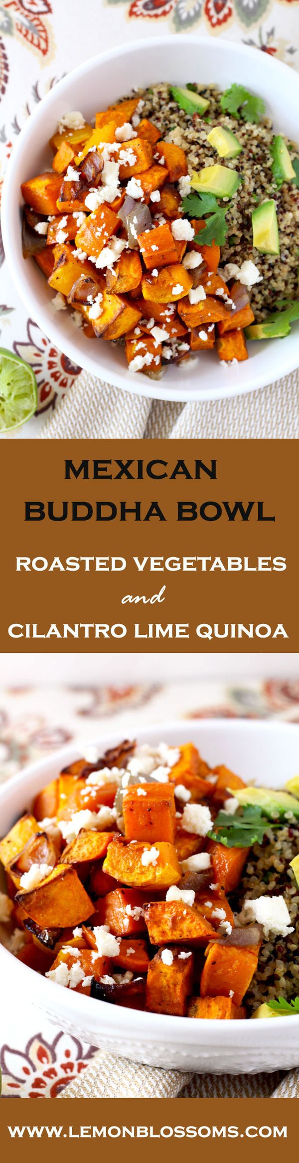 Mexican Buddha Bowl ~ Roasted Vegetables & Cilantro Lime Quinoa