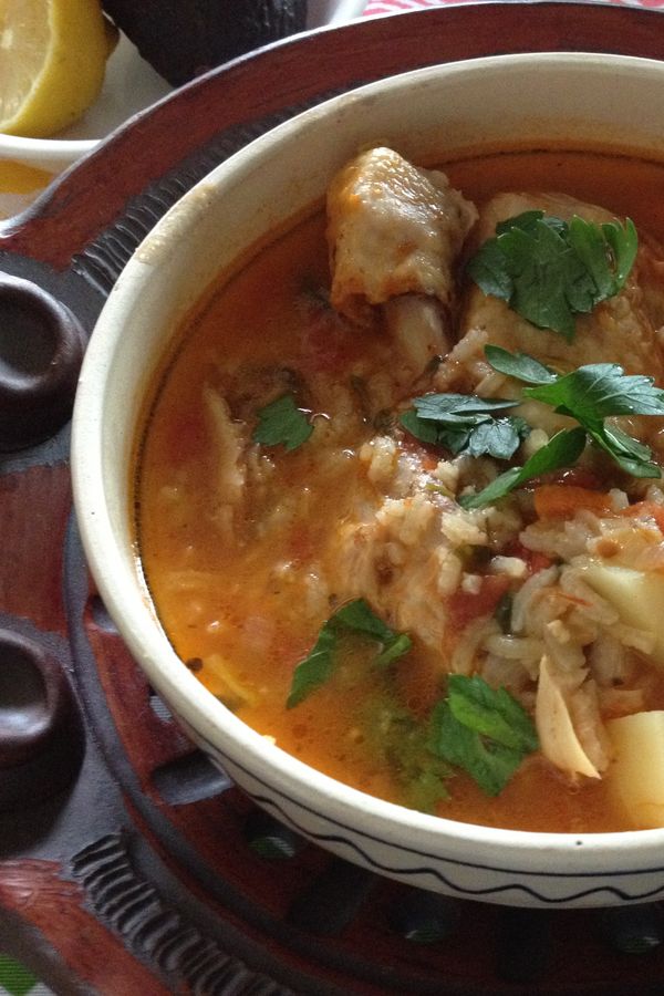 Mexican Caldo de Pollo Or Chicken Soup Mexican Style