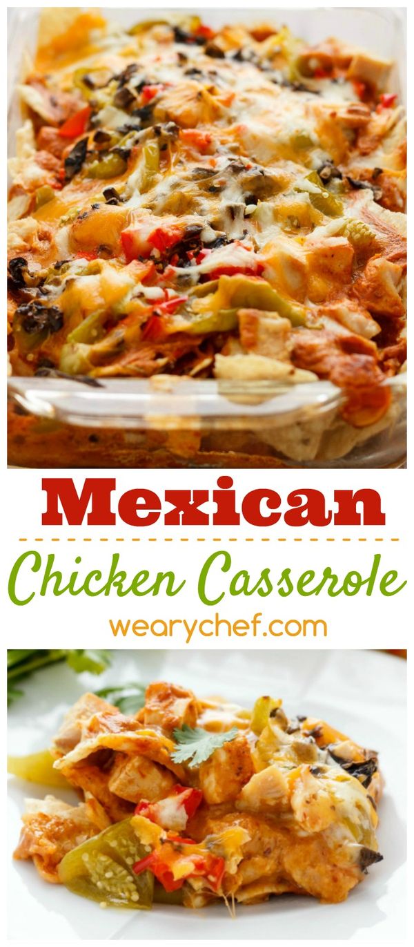 Mexican Chicken Casserole with Tortilla Chips