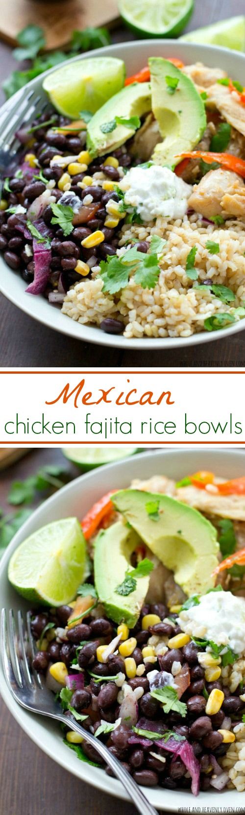 Mexican Chicken Fajita Rice Bowls