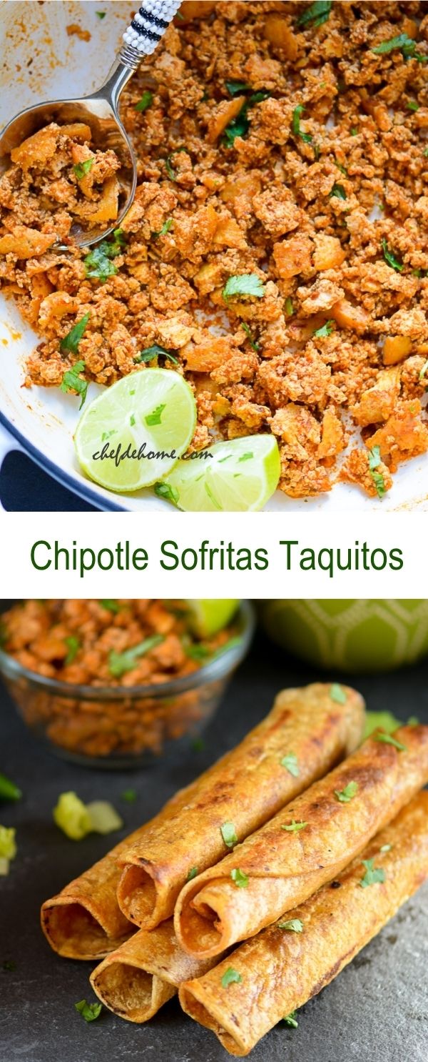 Mexican Chipotle Tofu Sofritas Taquitos