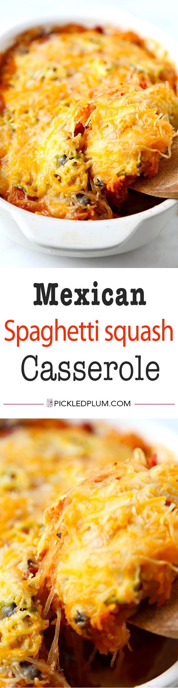 Mexican Spaghetti Squash Casserole With Avocado Salsa