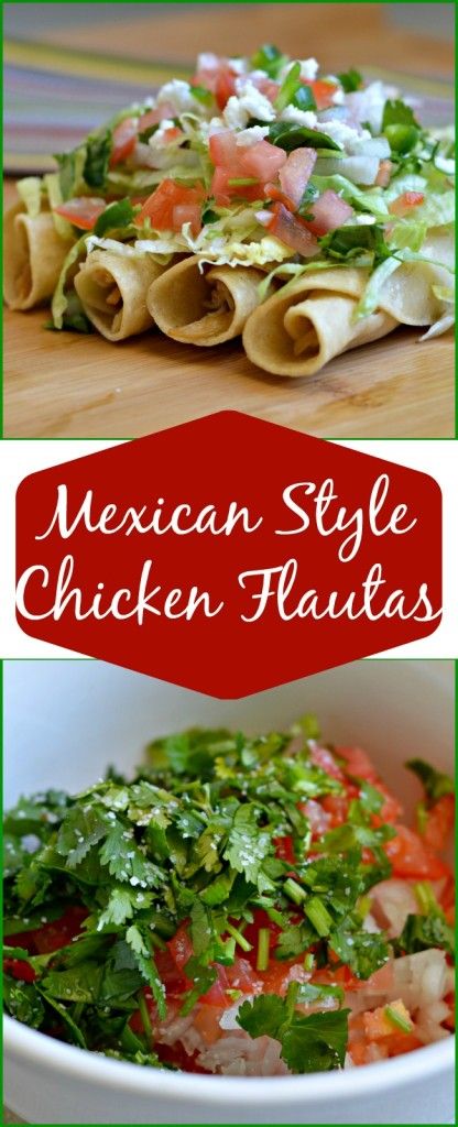 Mexican Style Chicken Flautas