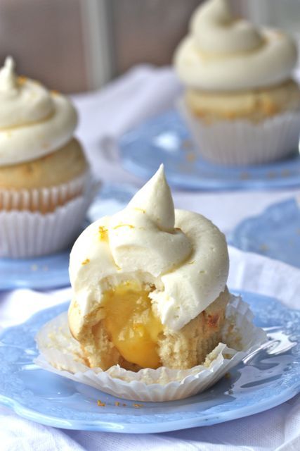 Meyer Lemon Cupcakes with Buttercream Frosting