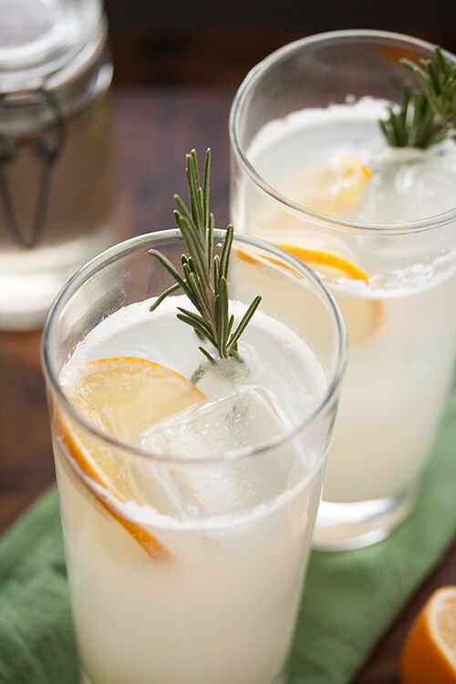 Meyer Lemon Rosemary Gin Fizz