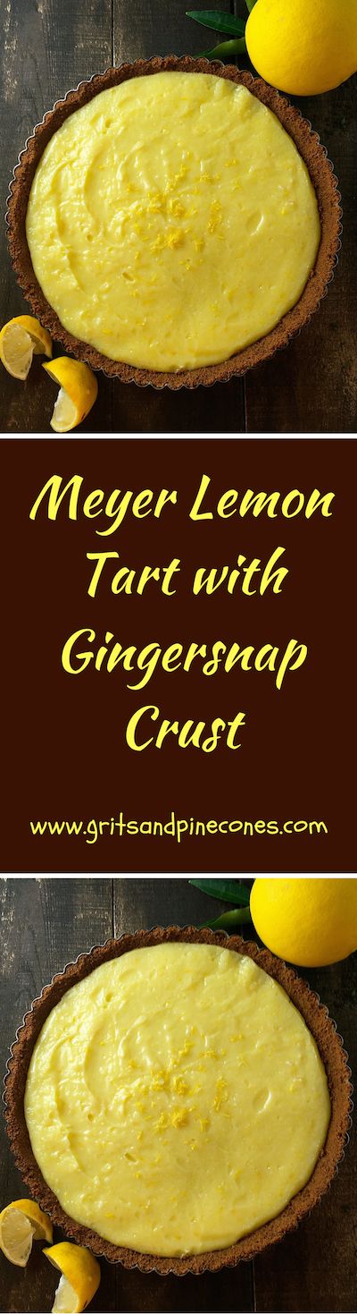 Meyer Lemon Tart with Gingersnap Crust