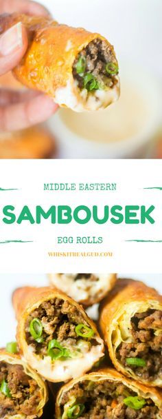 Middle Eastern Sambousek with Garlic Cilantro Aioli Dipping Sauce