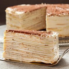 Mille-Crepe Tiramisu Birthday Cake