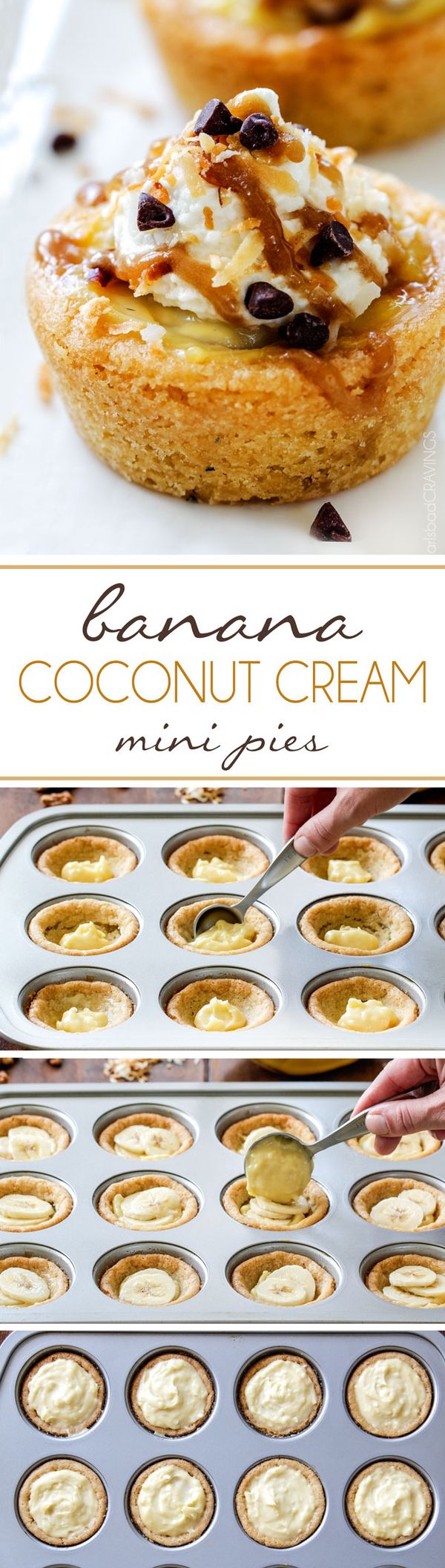 Mini Banana Coconut Cream Pies