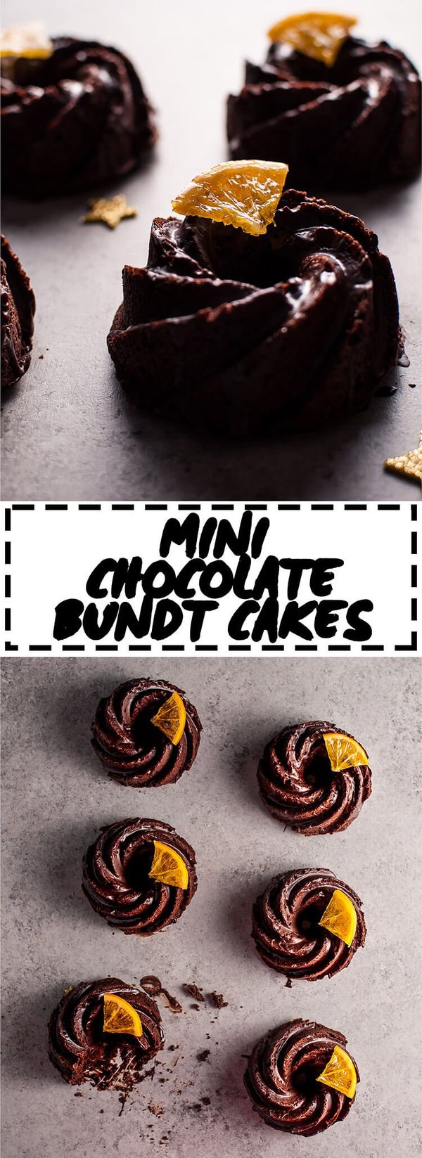 Mini Chocolate Bundt Cakes + Chocolate Glaze