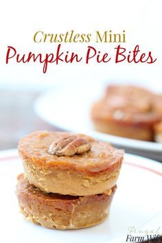 Mini Crustless Pumpkin Pie Bites