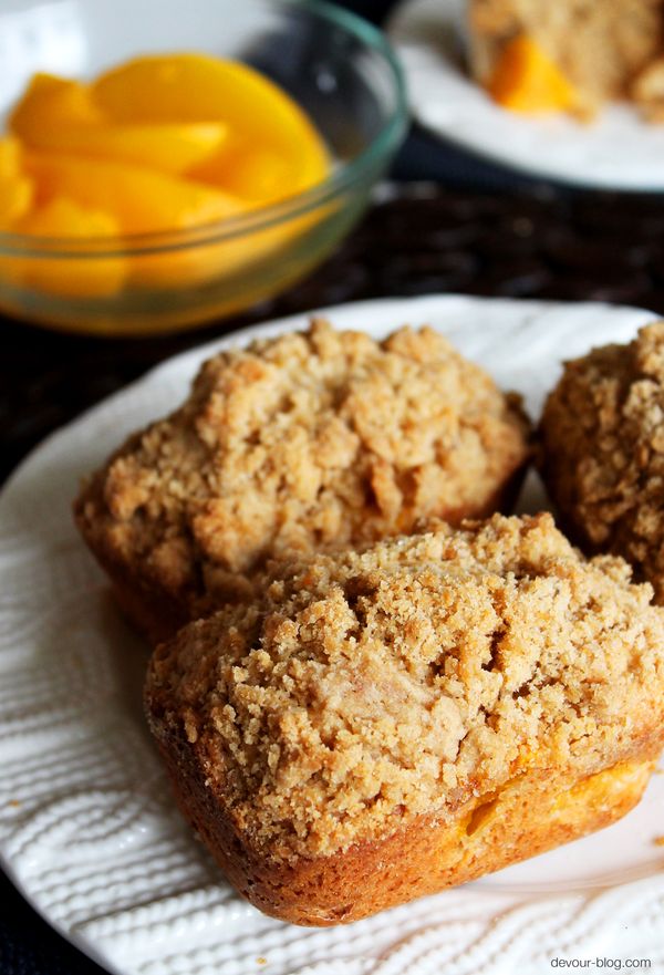 Mini Peach Cobbler Loaves