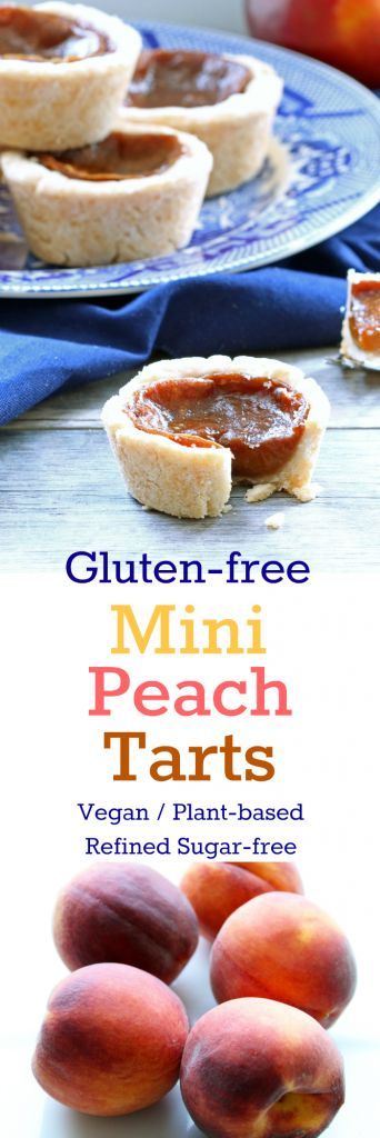 Mini Peach Tarts (Gluten-free, Vegan / Plant-based