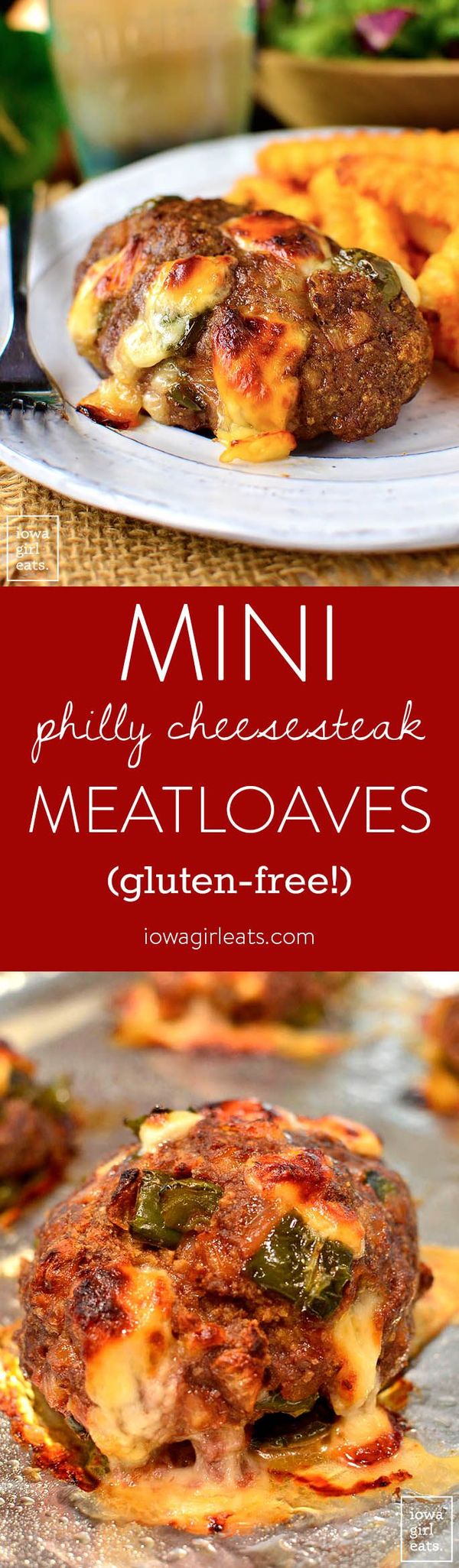 Mini Philly Cheesesteak Meatloaves