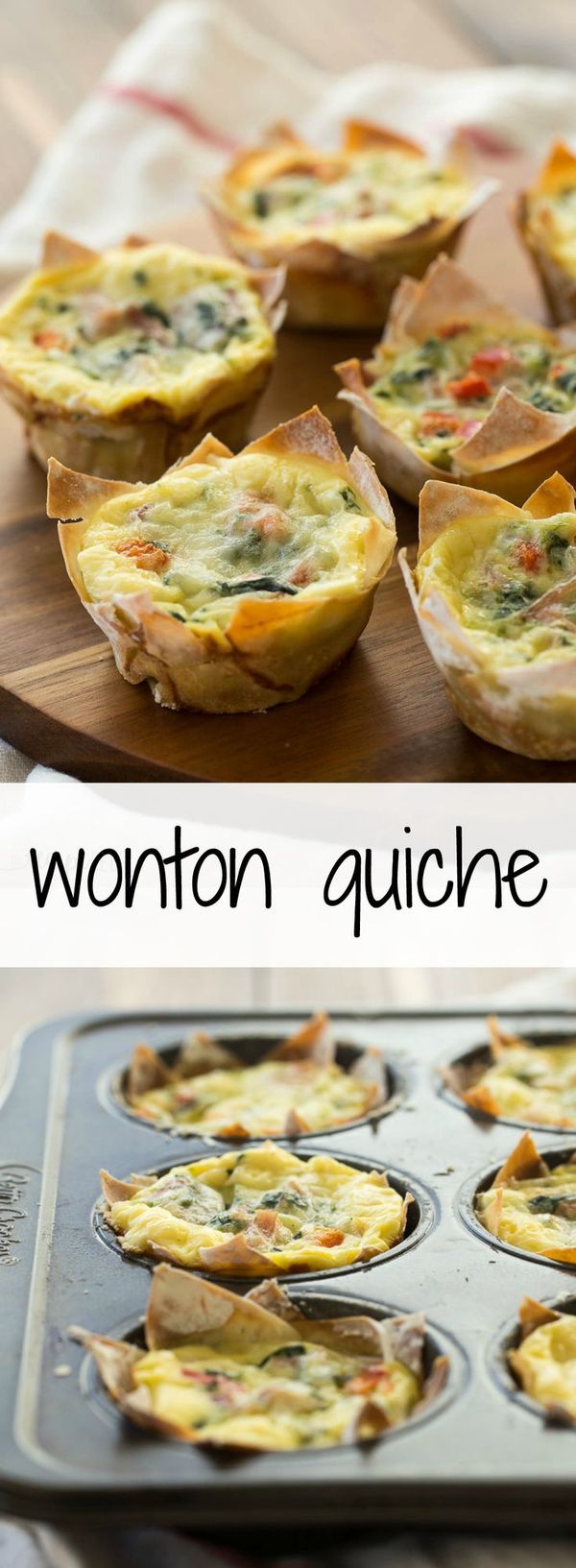 Mini Wonton Quiche