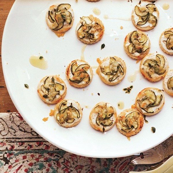 Mini Zucchini and Goat Cheese Tarts