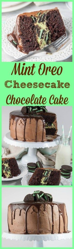 Mint Oreo Cheesecake Chocolate Cake