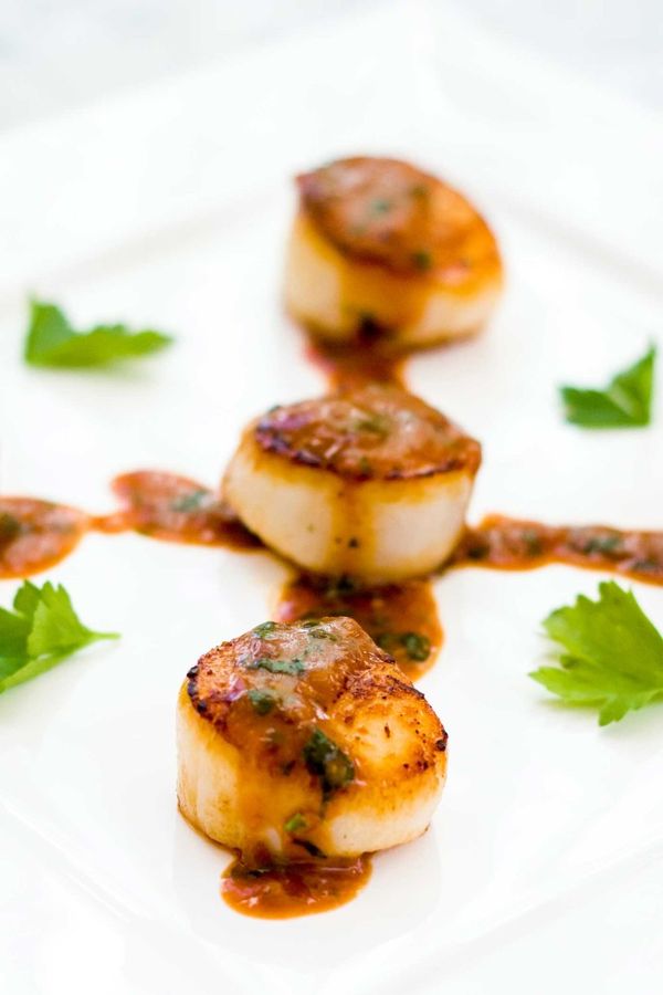 Miso Blood Orange Scallops