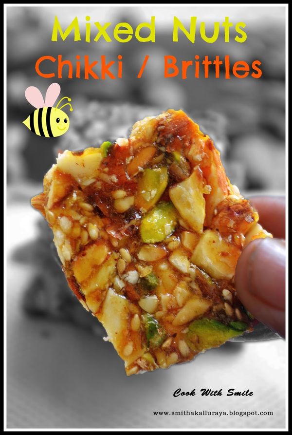 Mixed nuts or dry fruit chikki