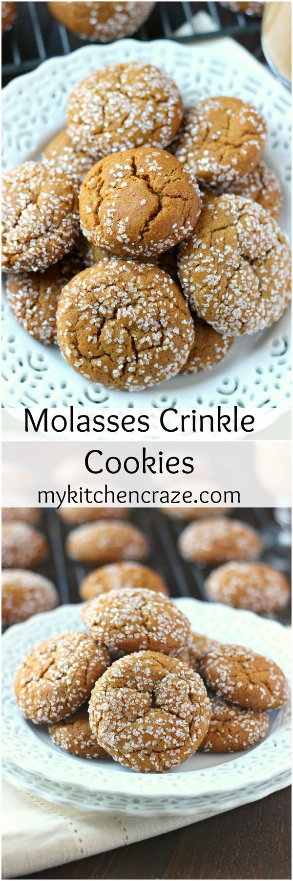 Molasses Crinkle Cookies