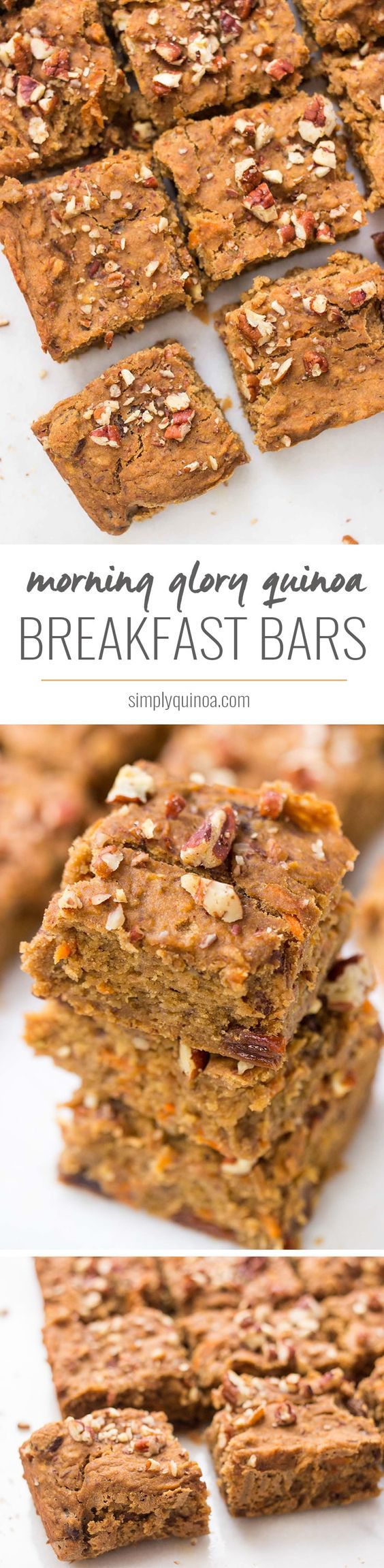 Morning Glory Quinoa Breakfast Bars