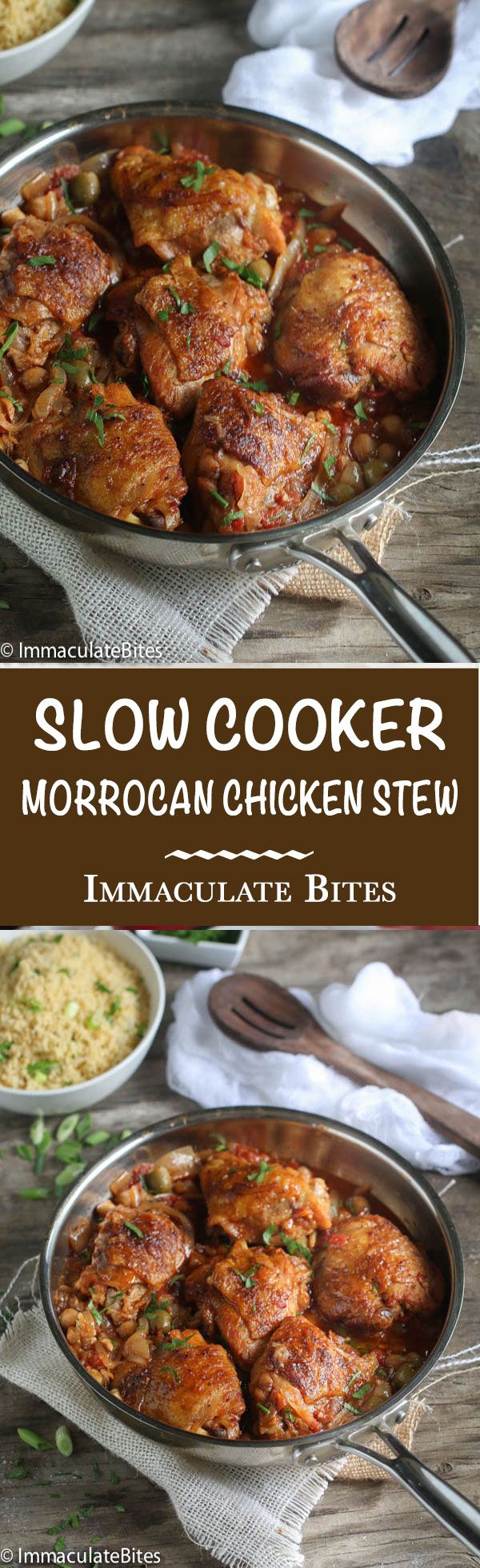 Moroccan Slow Cooker Chicken Stew with Chick peas