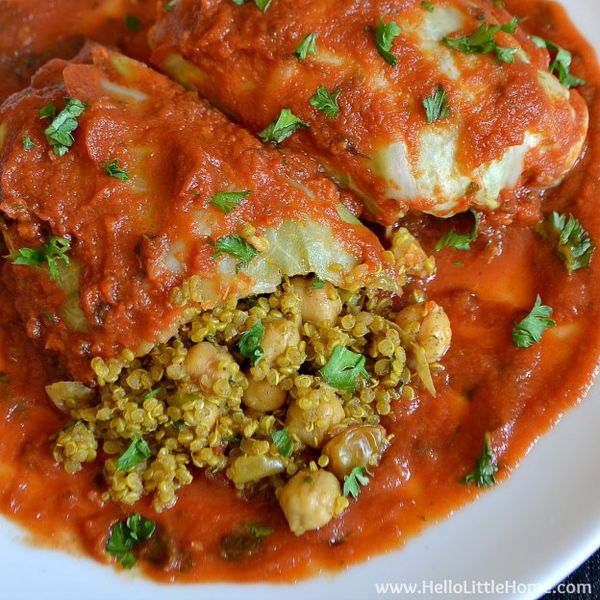 Moroccan-Spiced Vegetarian Cabbage Rolls