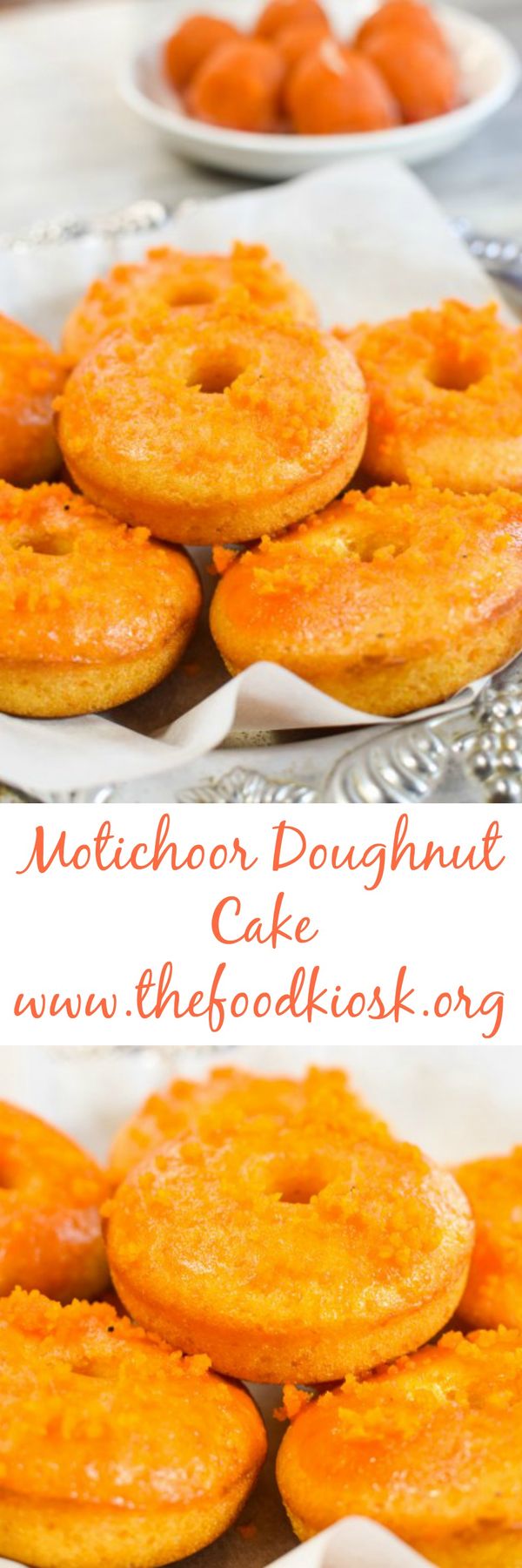 Motichoor Doughnut Cake|Eggless