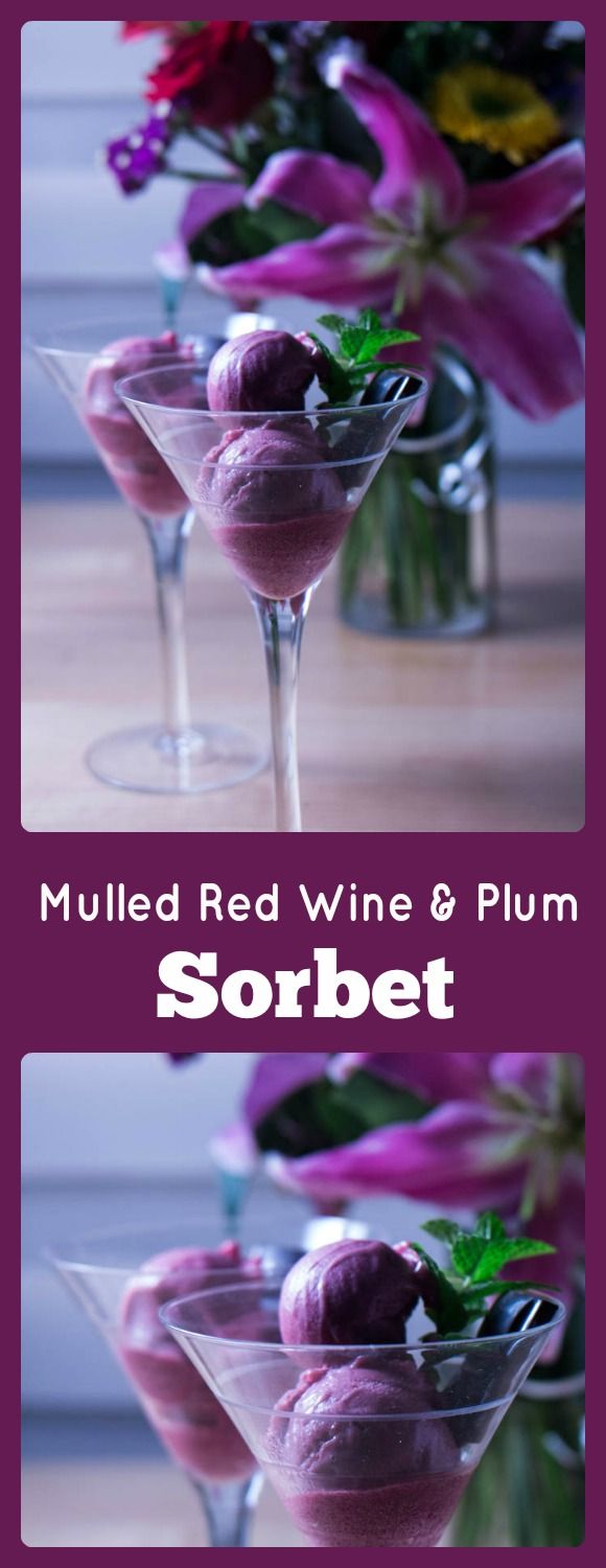 Mulled Red Wine and Plum Sorbet