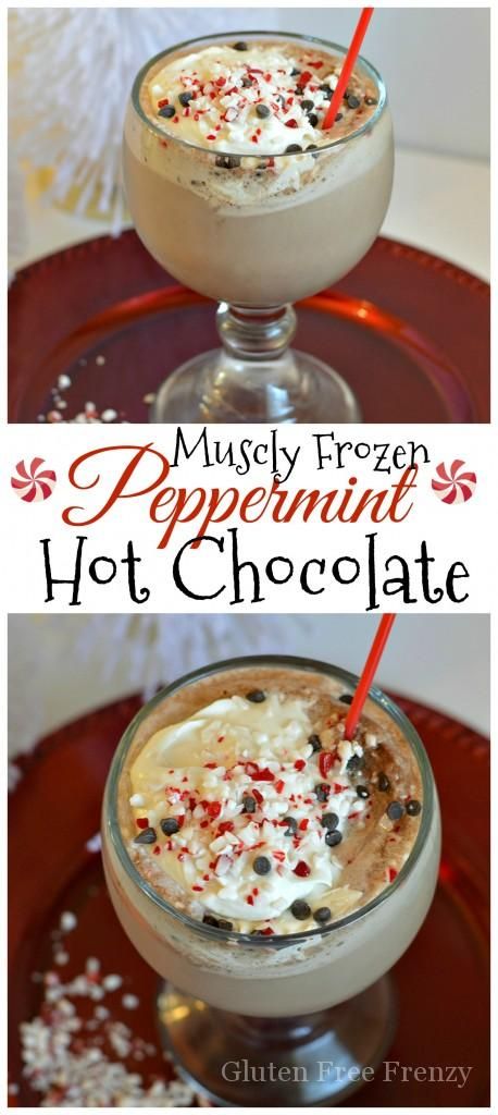 Muscly Frozen Peppermint Hot Chocolate