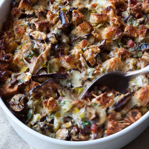 Mushroom & Leek Bread Pudding