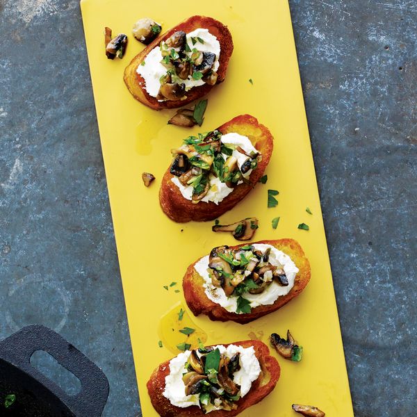 Mushroom and Goat Cheese Bruschetta