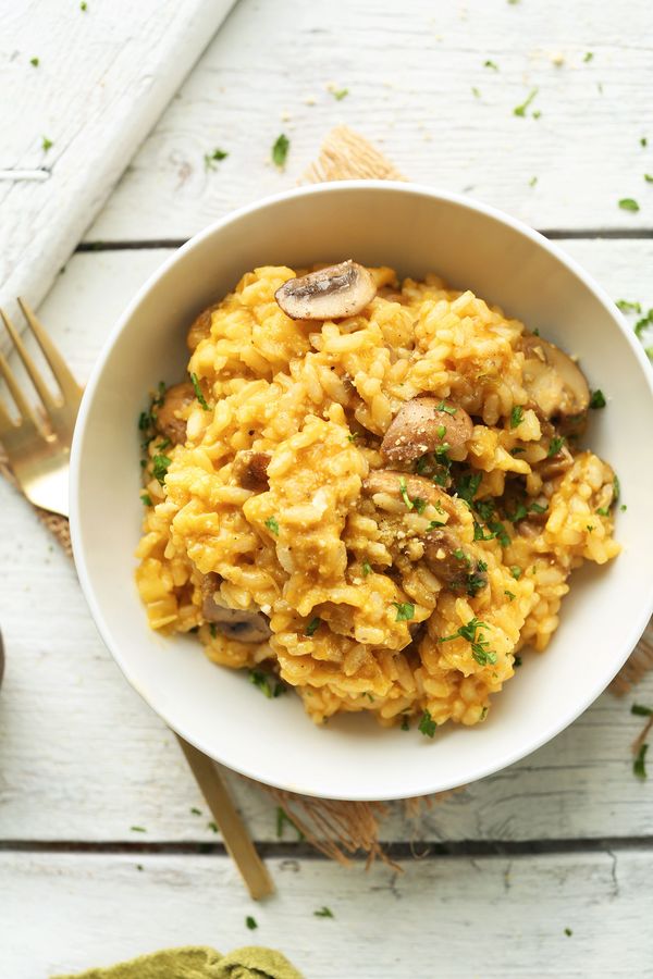 Mushroom and Leek Risotto (Vegan + GF