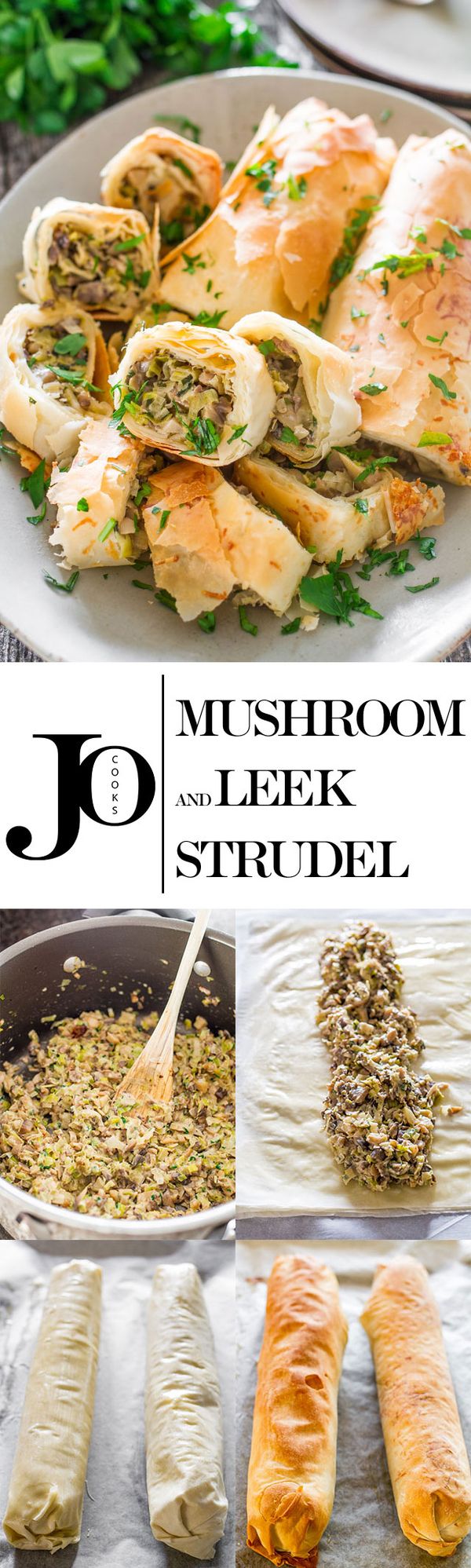 Mushroom and Leek Strudel