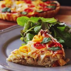 Mushroom and Tomato Quiche