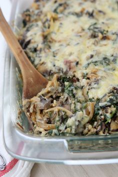 Mushroom Kale Wild Rice Casserole