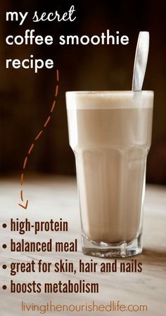 My Secret Coffee Smoothie Recipe (High-Protein, Boosts Metabolism, Balanced Meal, Great for Hair, Skin and Nails