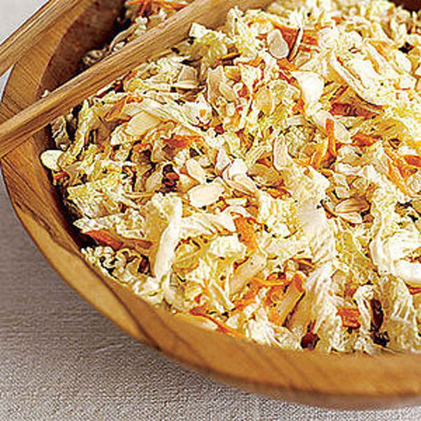 Napa Cabbage, Carrot and Almond Slaw with Honey