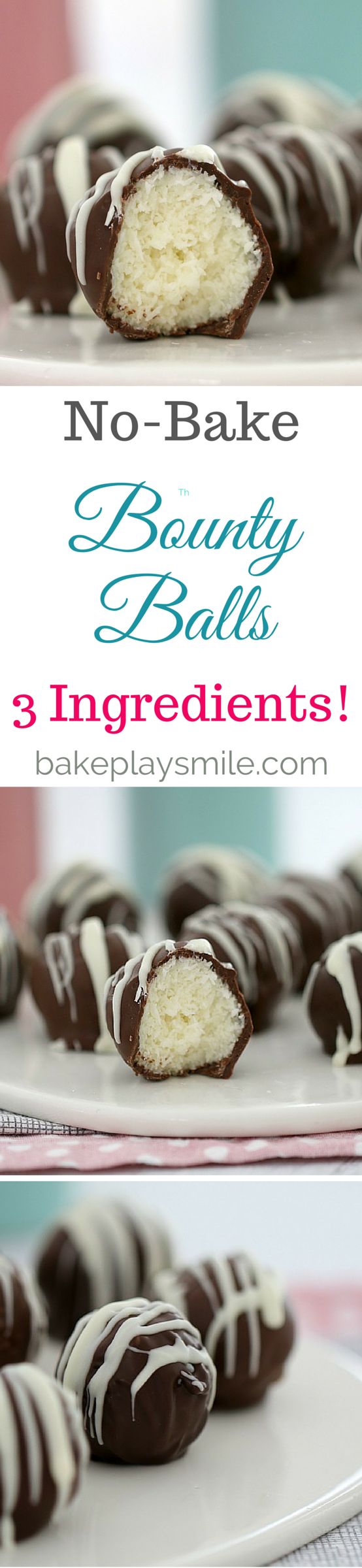 No-Bake 3 Ingredient Bounty Balls - Conventional Method