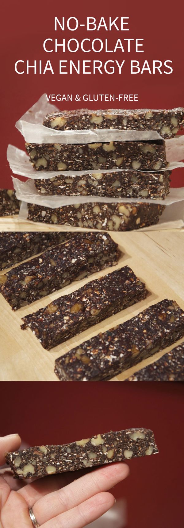 No-Bake Chocolate Chia Energy Bars (Vegan