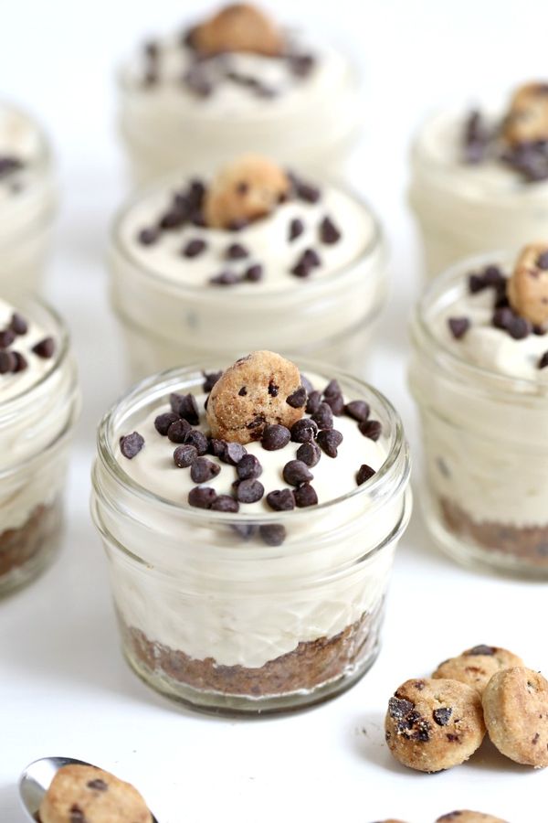 No-Bake Chocolate Chip Cheesecakes