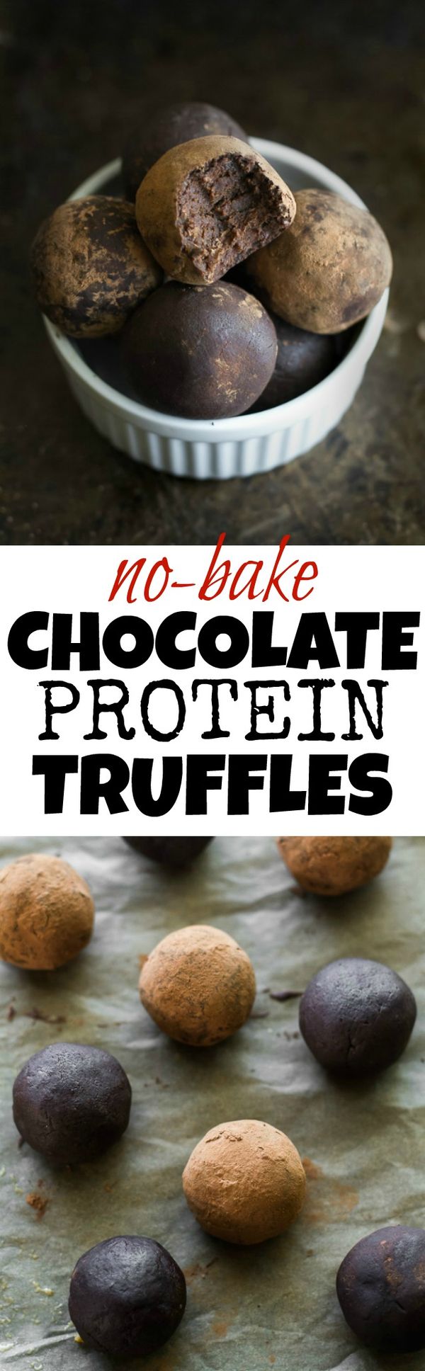 No Bake Chocolate Fudge Protein Truffles