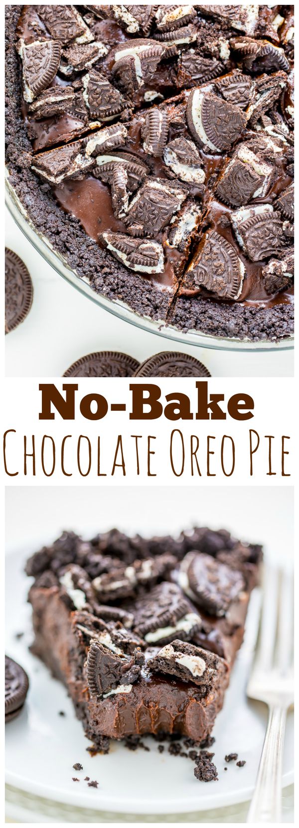 No-Bake Chocolate Oreo Pie (Only 4 Ingredients!