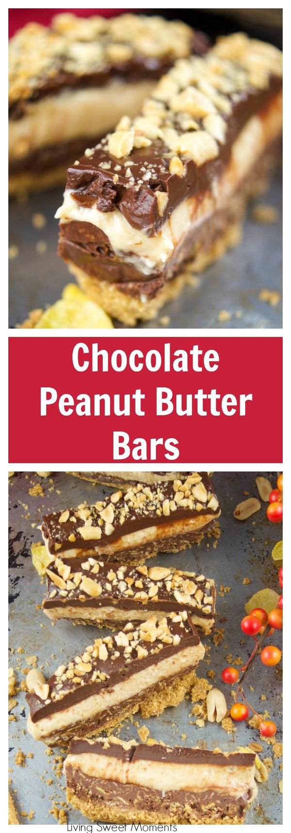 No Bake Chocolate Peanut Butter Bars