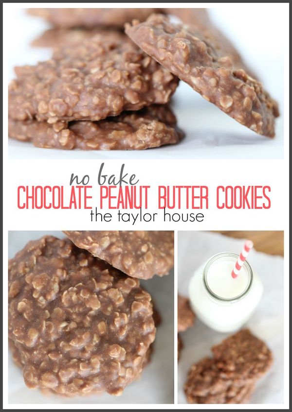 No Bake Chocolate Peanut Butter Cookies