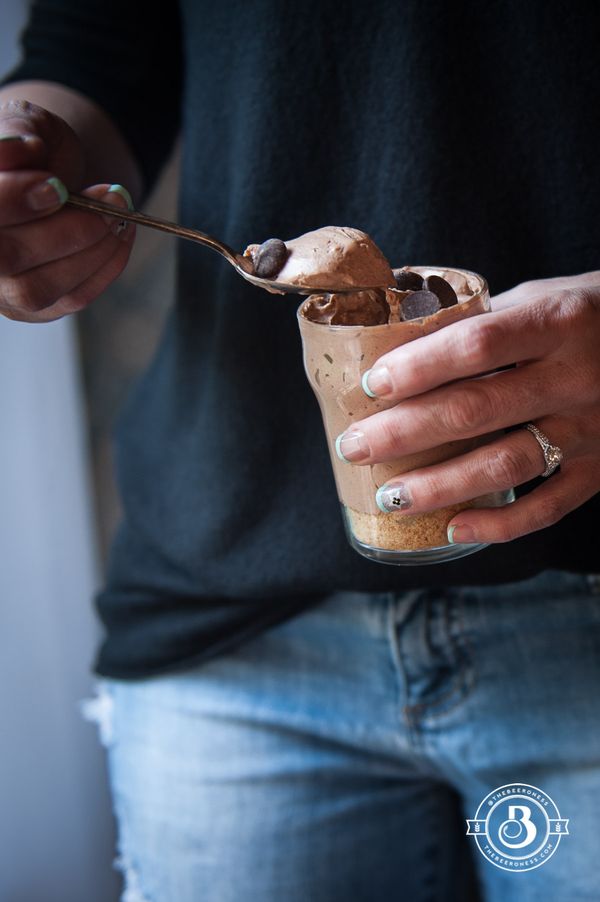 No Bake Chocolate Stout Cheesecake Cups