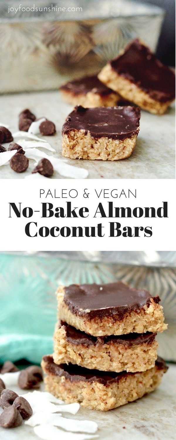 No-Bake Coconut Almond Bars