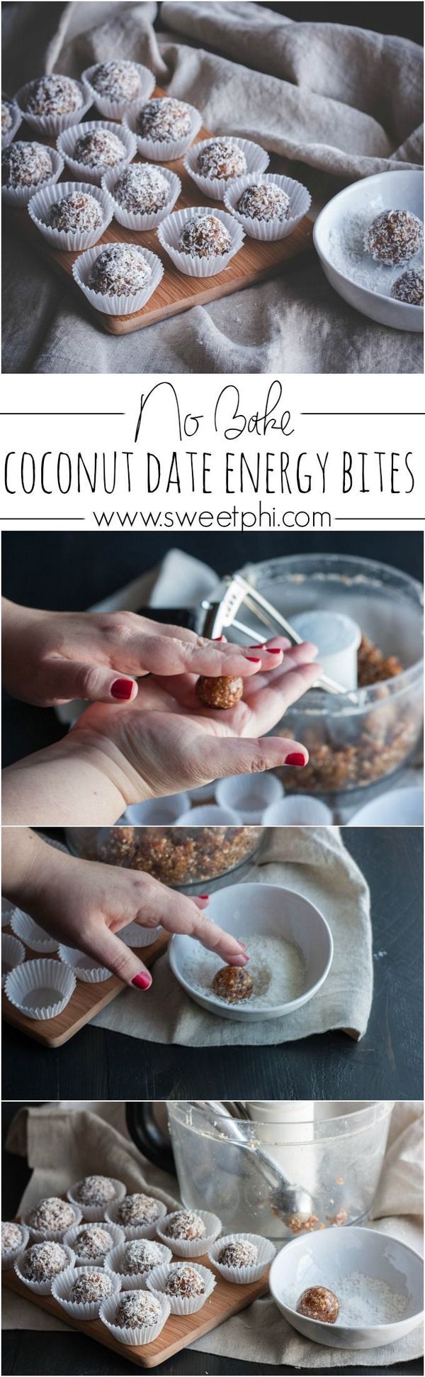 No Bake Coconut Date Energy Bites